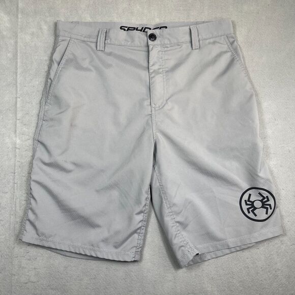 Spyder Surfboards Shorts Mens 33 Swim Gray Hybrid Boardshorts - Picture 1 of 10
